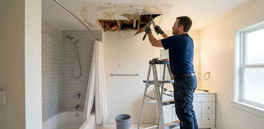 Bathroom Leak Ceiling Repair in Placentia