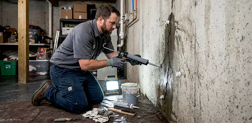 Basement Leak Repair From Inside in Placentia